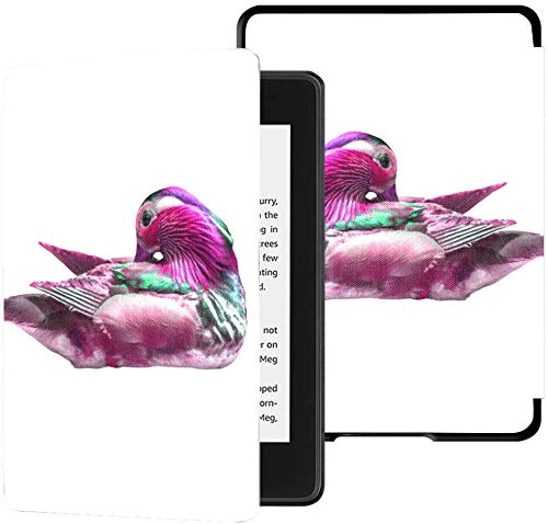 Estuche para el Nuevo Kindle Paperwhite Funda de Tela Resistente al Agua (décima generación, versión 2018), Mandarin Duck Aislado en Blanco Estuche para Tableta
