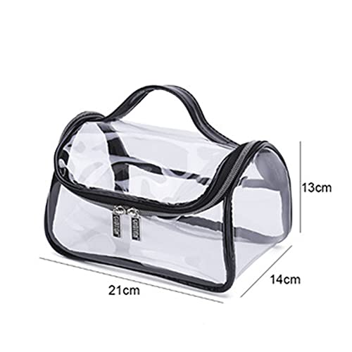 Estuche Transparente de Maquillaje PVC Impermeable Bolsa de Aseo Portátil con Cremallera , Bolsa de Cosméticos de Viaje a Prueba de Agua, para Viajes Baño Almacenamiento