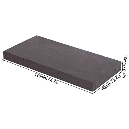 Eujgoov madera de ébano negro en blanco DIY artesanía mango de madera accesorios para instrumentos musicales(120 * 60 * 10mm)