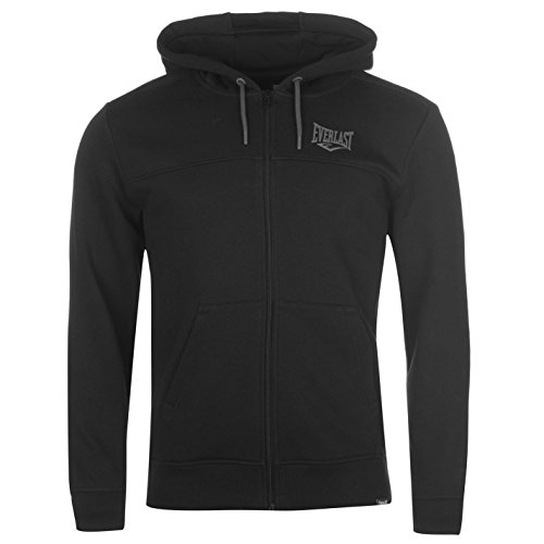 Everlast Hombre Sudadera con Capucha Cierre de Cremallera Negro S