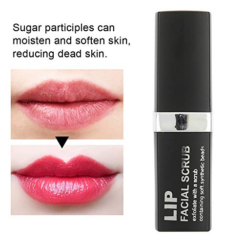 Exfoliador de Labios, Lápiz Labial Nutritivo, Barra Exfoliante, Barras de Exfoliación de Labios Nutritiva Lápiz Labial Quitar Cutículas de Pelícude Labios Elimina Eficazmente Piel Muerta y Tratamiento