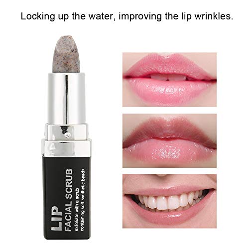 Exfoliador de Labios, Lápiz Labial Nutritivo, Barra Exfoliante, Barras de Exfoliación de Labios Nutritiva Lápiz Labial Quitar Cutículas de Pelícude Labios Elimina Eficazmente Piel Muerta y Tratamiento