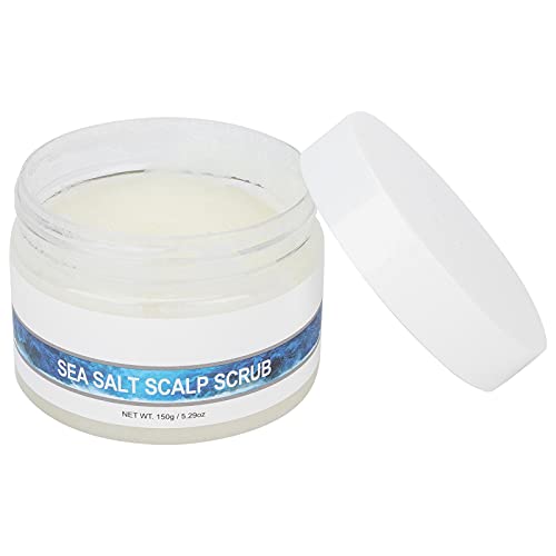 Exfoliante limpiador de cuero cabelludo con sal marina de 150 g, exfoliante para el cuidado del cuero cabelludo, crema hidratante para el cuidado del cuero cabelludo