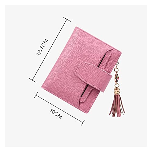 expartners Tassel Wallet for Mujeres Pequeño bifoldo con Cremallera con Cremallera con Soporte de Bolsillo con IDENTIFICACIÓN Accesorios for Ventanas (Color: Crystal Pink) (Color : Rouge Pink)