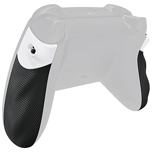 eXtremeRate Flexor Carcasa de Grip con Trigger Stop Kit para Xbox Series X/S Control Agarre de Goma Antideslizante Quickshot Gatillos Ergonómico para Xbox Core Mando-Diamante Textura(Blanco)