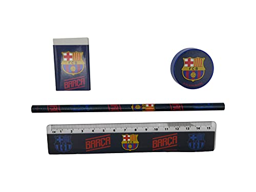 FCB FC Barcelona Portatodo con Material Escolar Estuches portaflautas, Unisex niños, Blaugrana, Estándar