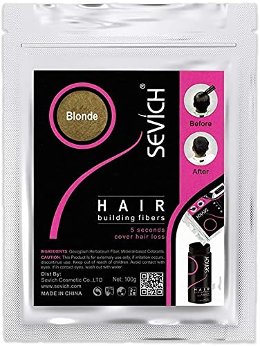 Fibras Capilares Densificadoras del Cabello para Disimular Calvicie para Hombre y Mujer 100gr (Rubio Oscuro)