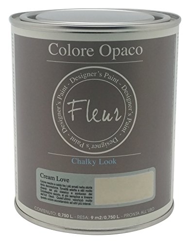 Fleur Paint 13402 - Pintura mineral (base agua, 750 ml) color cream love