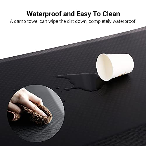 Flexispot Cómoda Plataforma antifatiga para Descanso de piernas, Estera para Estar de pie Frente a un Escritorio o Mientras se está en la Cocina, Color Negro