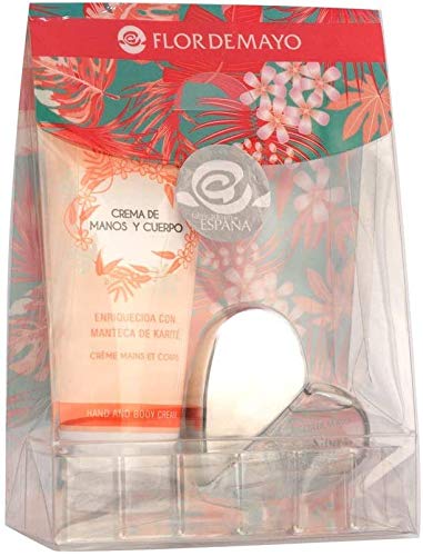 Flor de Mayo, Set de Regalo Belleza, Set Colonia Eau de Parfum + Crema de Manos y Cuerpo Perfumada Living Coral, 20ml+100ml