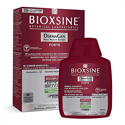 Forte Shampoo para la pérdida de cabello fuerte - para mujeres y hombres | con champú vegetal para acelerar el crecimiento del cabello | remedio para el crecimiento del cabello 300 ml | de Bioxsine