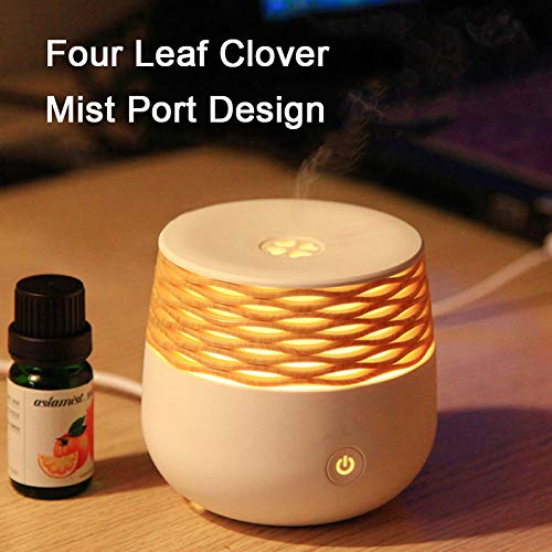 FSSQYLLX Air Humidifiers Mini Wood Air Essential Oil Diffuser Hollowed out USB Mist Maker Aromatherapy Diffuser