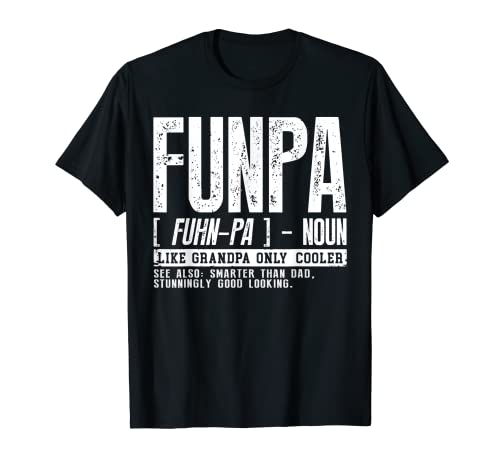 Funpa Like Grandpa Only Cooler Definición Día del Padre Camiseta