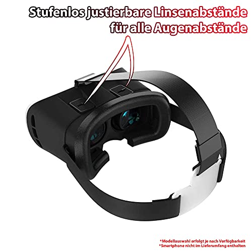 Gafas de realidad virtual 3D, universalmente compatible con todos los teléfonos inteligentes en el tamaño de 4 a 6 pulgadas, por ejemplo, Samsung, iPhone, Google, Huawei y muchos otros