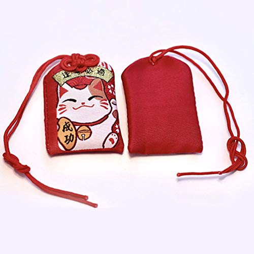 Garneck 2 Piezas de Amuleto Japonés Omamori Amuleto de La Suerte para La Salud Riqueza Educación Amor Seguridad