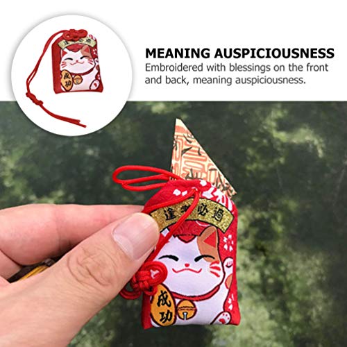 Garneck 2 Piezas de Amuleto Japonés Omamori Amuleto de La Suerte para La Salud Riqueza Educación Amor Seguridad