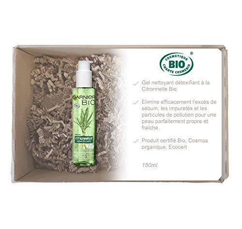 Garnier Bio - Coffre Routine Nettoyante Visage - Eponge Konjac 100% Végétale et Gel Nettoyant Bio