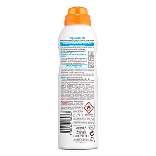 Garnier Delial Kit de Protección Solar Niños: Spray IP50+ y Bruma Solar Anti Arena IP50+ - Spray 300 ml, Bruma Solar 200 ml