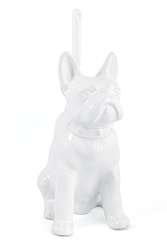 GELCO Design Dog - Escobillero de baño, cerámica, Blanco, 15 x 20 x 29 cm