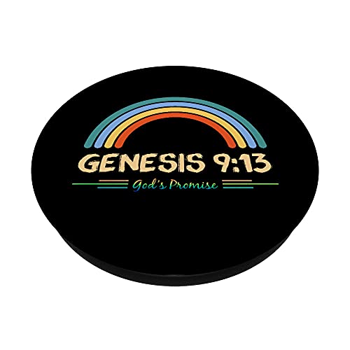 Génesis 9:13 La promesa de Dios fielmente Arco iris versículo de la Biblia PopSockets PopGrip Intercambiable