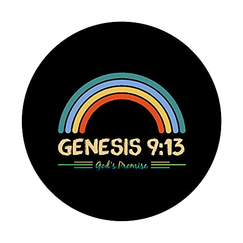 Génesis 9:13 La promesa de Dios fielmente Arco iris versículo de la Biblia PopSockets PopGrip Intercambiable