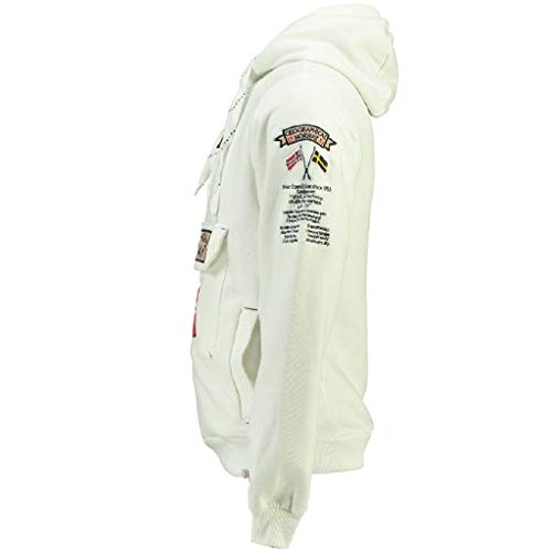 Geographical Norway - Sudadera DE Hombre GYMCLASS Blanco M