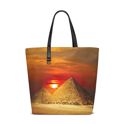 GIGIJY Sunset - Bolso grande para mujer, diseño de pirámide de Egipto