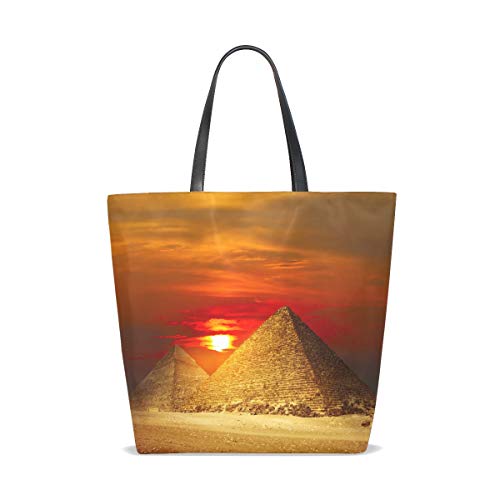 GIGIJY Sunset - Bolso grande para mujer, diseño de pirámide de Egipto