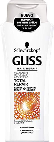 Gliss - Champú reparador para pelo seco - Total Repair -250ml – Gama reparación