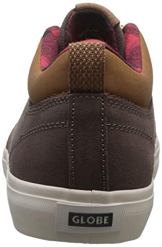 GLOBE GS Chukka, Zapatillas de Skateboard Hombre, Marrón (Dark Brown/Plaid 17307), 40.5 EU