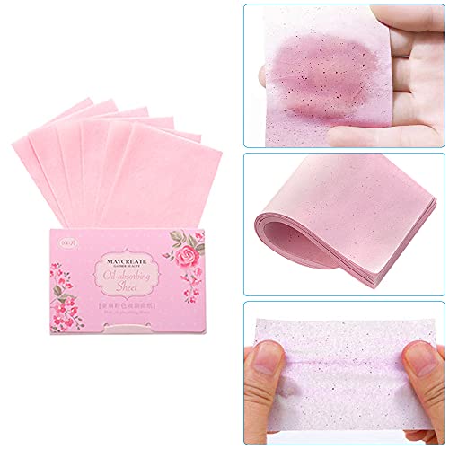 Gobesty Papel Absorbente de Aceite Facial, 800 PCS Papel Secante de Aceite de Lino Hojas de Tejido Oil Control Blotting Paper, hojas absorbentes de aceite para maquillaje, Oil control blotting Papel