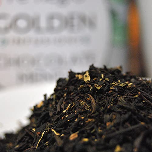 Golden Infusions - Té Negro Chocolate y Menta - Lata de 100 g - Infusión a granel - Antiestrés y Energético - Favorece la Concentración - Acción Antioxidante - Té con Sabor After Eight