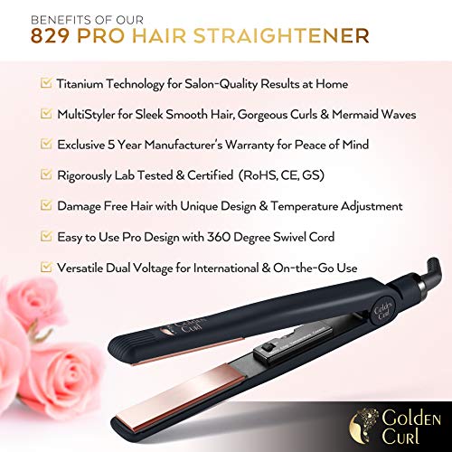 GoldenCurl Golden Curl GL829 The Rose Gold   Glätteisen