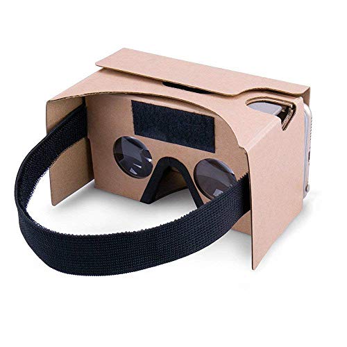 Google Gafas de Realidad Virtual 3D Headset de Carton, Carton 3-6inch DIY Pantalla Compatible con Apple y Android Smartphone