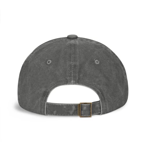 Gorra de béisbol unisex lavada vintage desgastada con huevos de Pascua felices flores de mezclilla para papá, Gris 0, talla única