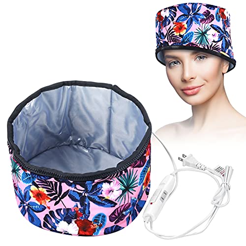 Gorro de Calentamiento SPTHTHHPY Gorro Calor Pelo, Gorro de Cuidado del Cabello con Vapor Eléctrico Para Spa, Belleza Nutritivo,Gorro de Tratamiento Termico Para Uso en El Hogar