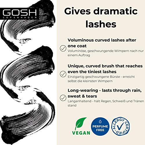 Gosh Drama Volume & Curve Mascara n 001 extreme black Catchy Eyes GOSH