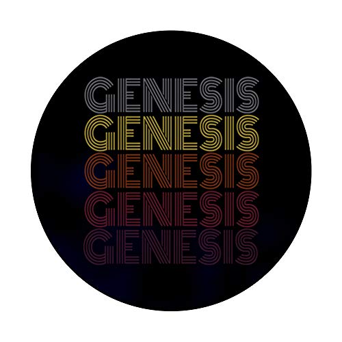 Gráfico 365 Primer Nombre Génesis Retro Patrón Vintage Estilo PopSockets PopGrip Intercambiable