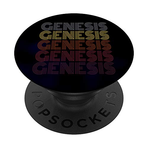 Gráfico 365 Primer Nombre Génesis Retro Patrón Vintage Estilo PopSockets PopGrip Intercambiable