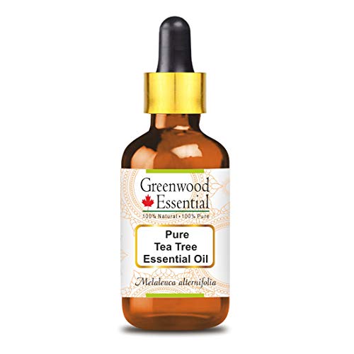 Greenwood Essential Pure Tea Tree Essential Oil (Melaleuca alternifolia) con gotero de vidrio 100% natural grado terapéutico 15 ml (0,50 oz)