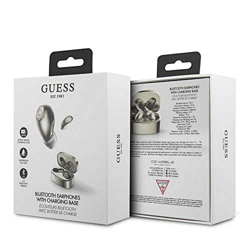 Guess - Auricular estéreo con Bluetooth 5.0, Color Dorado