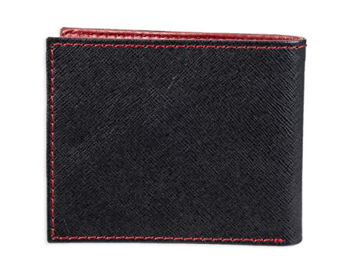 Guess Men's Leather Slim Bifold Wallet, Black Extra Capacity, One Size