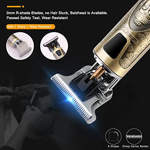 Guijiyi Cortapelos Hombre,Maquina Cortapelo Profesional de Pelo y Barba con 4 Peines Guía,Hair Trimmer Cortapelo con Pantalla de Visualización Digital LED y Hoja T para Adultos y Niños