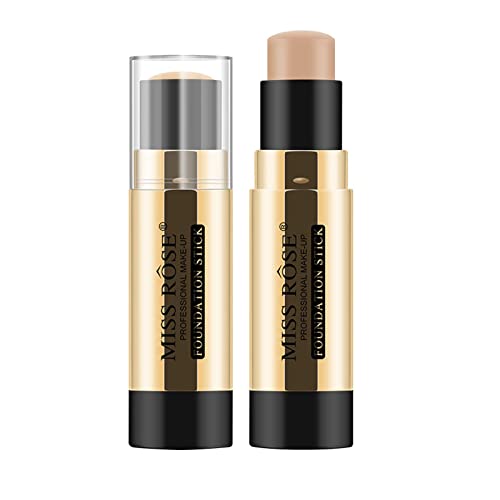 Gujugm Base de Maquillaje en Barra correctora, Corrector Facial con contornos de Cobertura Completa, Base en Crema, Primer humectante, Ocultar imperfecciones, Lápiz reparador blanqueador, 6 Colores