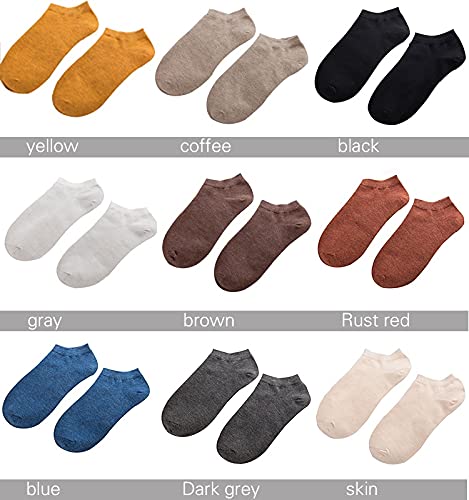 GYZX Rebajas Calcetines de verano para hombre 10 pares Calcetines cortos transpirables de corte fino para hombre negro (Color : A, Size : 39-45)