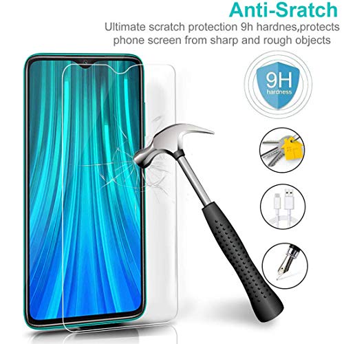 Hanbee Cristal Templado Xiaomi Redmi Note 8 Pro [3 Unidades], Protector Pantalla Xiaomi Redmi Note 8 Pro, Alta Definicion, Protector Pantalla Xiaomi Redmi Note 8 Pro