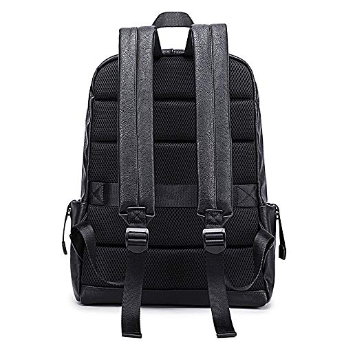 HANXIUCAO PU Mochila de Cuero College Travel Bag Mochila para Portátil para Hombres (C-3200)