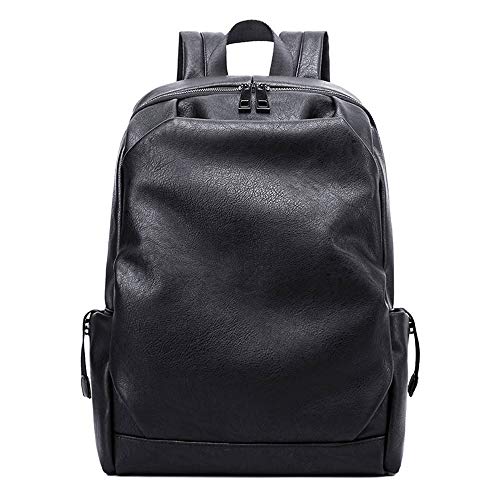 HANXIUCAO PU Mochila de Cuero College Travel Bag Mochila para Portátil para Hombres (C-3200)