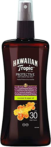 Hawaiian Tropic Aceite Solar - Duopack Spray Aceite Bronceador acelerador del bronceado SPF 30 - 200 ml - 2 unidades