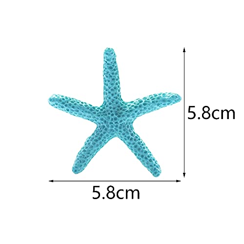 Hazrcvr Estrellas de Mar Decorativas 30 Piezas Estrellas de Mar de Color Azul y Blanco Resina Azul Estrellas de Mar Estrellas de Mar Blancas para la Decoración de Boda Decoración del Hogar